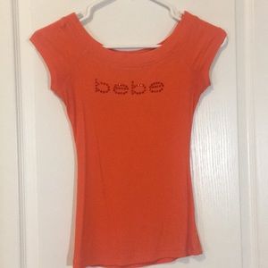 Bright orange Bebe shirt